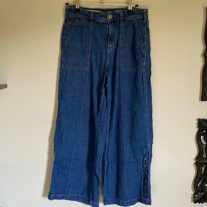 Pilcro and the Letterpress Size 25 Women’s Wide Leg Jeans Boho